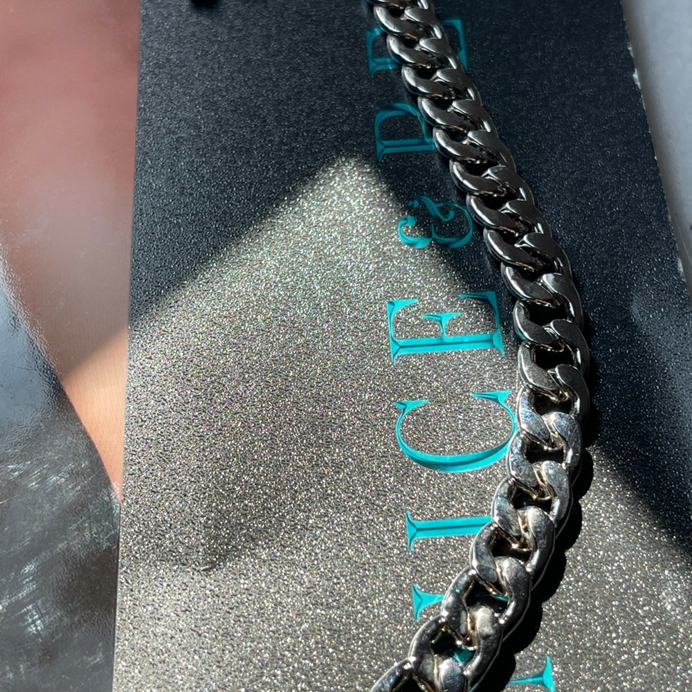 Pulsera para el tobillo de rodio materia mejor que la plata